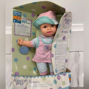Sensitive Baby Serena Baby Doll Allergy Friendly - New In Box